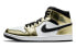 Кроссовки Nike Air Jordan 1 Mid Metallic Gold Black White (Золотой)