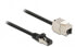 Delock Cable RJ45 plug to Keystone Module RJ45 jack Cat.6A 5 m black - Flat - Black - RJ-45 - RJ-45 - Male - Female