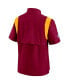 Фото #2 товара Men's Burgundy Washington Football Team Sideline Coaches Short Sleeve Quarter-Zip Jacket