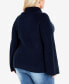 Фото #3 товара Plus Size Dani Button Cape Sweater