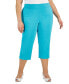 ფოტო #1 პროდუქტის Plus Size Tummy Control Pull-On Capri Pants, Created for Macy's