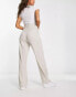 Фото #4 товара Weekday Lilah linen mix trousers in stone