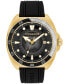 ფოტო #1 პროდუქტის Men's Charter Automatic Black Silicone Watch 44mm