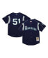 ფოტო #1 პროდუქტის Men's Ichiro Suzuki Navy Distressed Seattle Mariners Cooperstown Collection Batting Practice Jersey