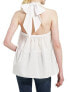 Theory Women's Tiered Halter Top White Size L