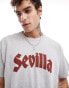 Фото #1 товара ASOS DESIGN cropped oversized t-shirt with Sevilla front print in grey marl