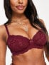 Фото #3 товара Ivory Rose Fuller Bust lace balconette wired non-padded bra in bordeaux