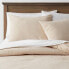 Фото #1 товара King Clipped Linework Comforter & Sham Set Khaki - Threshold