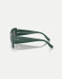 Фото #4 товара Vogue eyewear rectangle sunglasses with grey lens in full dark green