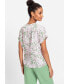 ფოტო #3 პროდუქტის Cotton Viscose Short Sleeve Tie Waist Woven Top