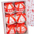 Ёлочные шарики HO-HO Белый Красный бумага Polyfoam 7,5 x 7,5 x 7,5 cm (6 штук)