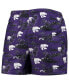 Фото #3 товара Плавки для мужчин FOCO Kansas State Wildcats Purple с пальмовым принтом