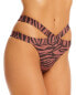 Фото #1 товара Aqua 281175 Animal Print Strappy Bikini Bottom Swimwear, Size Medium