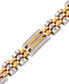 ფოტო #3 პროდუქტის Men's Diamond Two-Tone Link Bracelet (1/2 ct. t.w.) in Stainless Steel and Yellow Ion-Plate