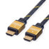 Фото #3 товара ROLINE GOLD HDMI High Speed Cable + Ethernet, M/M 5 m, 5 m, HDMI Type A (Standard), HDMI Type A (Standard), Black, Gold
