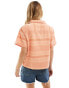 Фото #2 товара Wrangler short sleeve revere textured shirt in orange