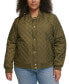 Plus Size Quilted Bomber Jacket