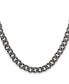 ფოტო #1 პროდუქტის Stainless Steel Oxidized7.5mm Curb Chain Necklace