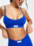 Фото #1 товара Tommy Jeans Essentials cotton blend unlined bralette in cobalt blue