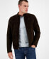 Фото #1 товара Men's Suede Racer Jacket, Created for Macy's