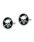 Фото #2 товара Stainless Steel Polished Skull Epoxy Earrings