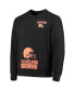 Фото #3 товара Men's Black Cleveland Browns Pocket Pullover Sweater