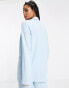 ASOS DESIGN Tall jersey slouchy suit blazer in pale blue Голубой, 38 - фото #2