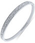 Фото #2 товара Silver-Tone Pavé Sprinkle Bangle Bracelet