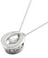 ფოტო #3 პროდუქტის Diamond Framed 18" Pendant Necklace (1/5 ct. t.w.) in 10k White Gold