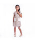 Little Girls TANNER FW23 CONFETTI NOVELTY JACQUARD AND FAUX FUR POCKET DRESS