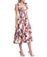 Фото #3 товара Women's Linen-Blend Floral-Print Fit & Flare Dress