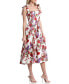 Women's Linen-Blend Floral-Print Fit & Flare Dress