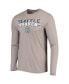 Фото #3 товара Men's Gray, Deep Sea Blue Seattle Kraken Meter Long Sleeve T-shirt and Pants Set