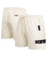 Men's Cream Sacramento Kings Triple Tonal Woven Shorts