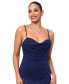 ფოტო #4 პროდუქტის Women's Sequin Lace Draped Sleeveless Gown