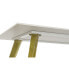 Dining Table DKD Home Decor Ceramic Golden Metal White 160 x 90 x 76 cm