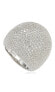 ფოტო #3 პროდუქტის Suzy Levian Sterling Silver Cubic Zirconia Oversized Pave Puff Ring