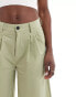 Noisy May high waisted bermuda shorts in sage