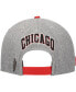 Фото #2 товара Men's Gray, Red Chicago Bulls Classic Logo Two-Tone Snapback Hat