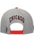 Men's Gray, Red Chicago Bulls Classic Logo Two-Tone Snapback Hat