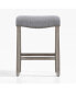 Фото #2 товара 24" Upholstered Saddle Seat Faux Leather Counter Stool