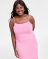 Фото #4 товара Trendy Plus Size Ribbed Midi Dress, Created for Macy's