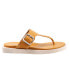 Softwalk Kisi S2210-787 Womens Orange Narrow Leather Thong Sandals Shoes