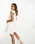 Фото #4 товара River Island tiered smock mini dress in white