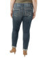 Plus Size Girlfriend Mid Rise Skinny Leg Jeans Синий, 16W - фото #2