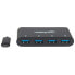 Manhattan USB-C Dock/Hub - Ports (x4): USB-A (x4) - 5 Gbps (USB 3.2 Gen1 aka USB 3.0) - External Power Supply Not Needed - Equivalent to Startech HB30C4AB - Cable 20cm - SuperSpeed USB - Black - Three Year Warranty - Blister - USB 3.2 Gen 1 (3.1 Gen 1) Type-C - USB