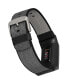 Фото #2 товара Black Premium Woven Nylon Band Compatible with the Fitbit Charge 3 and 4