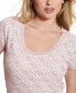 ფოტო #3 პროდუქტის Women's Paige 4G Stones Scoop-Neck Short-Sleeve Sweater