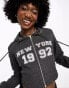 Фото #1 товара Daisy Street crop zip front hoodie 1992 graphic