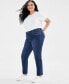 Фото #3 товара Plus Size High-Rise Straight-Leg Jeans, Created for Macy's